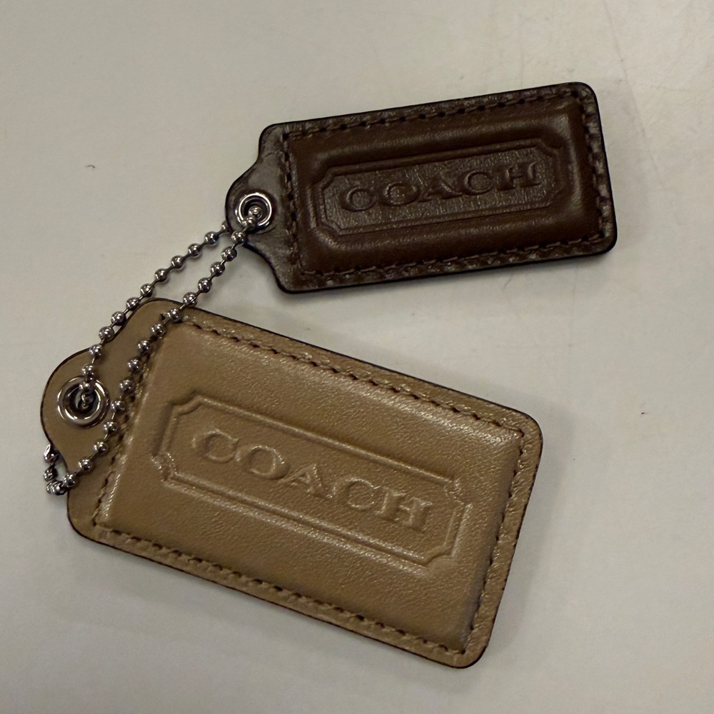 COACH Leather Tag Lot - Brown & Tan